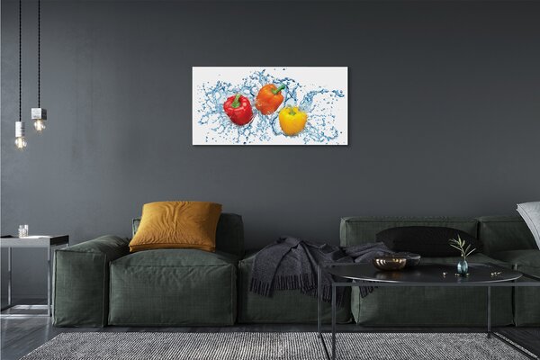 Quadro su tela Paprika Water 100x50 cm