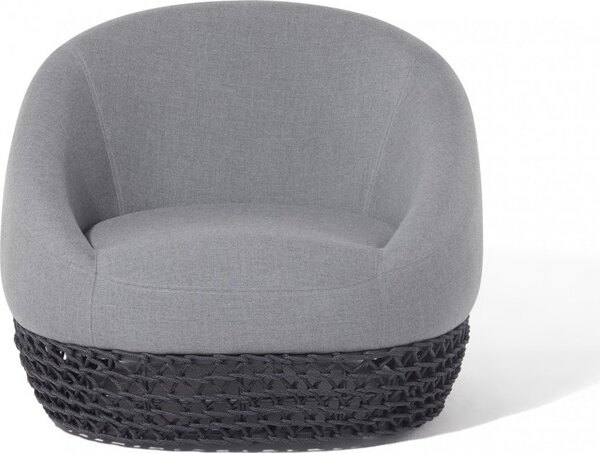 VivaGarden Poltrona da Esterno in Alluminio/Corda Dimensioni 91x91x71 cm colore Grigio