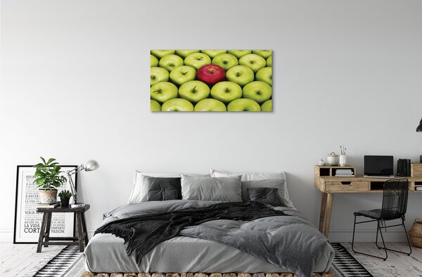 Quadro su tela Mele verdi e rosse 100x50 cm
