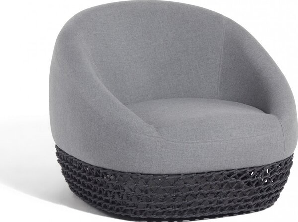 VivaGarden Poltrona da Esterno in Alluminio/Corda Dimensioni 91x91x73,5 cm colore Grigio - Lafayette