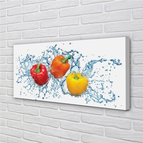 Quadro su tela Paprika Water 100x50 cm