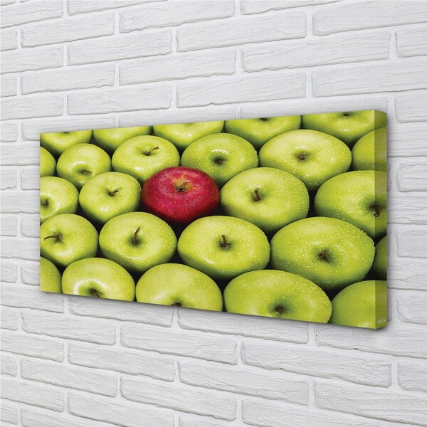 Quadro su tela Mele verdi e rosse 100x50 cm