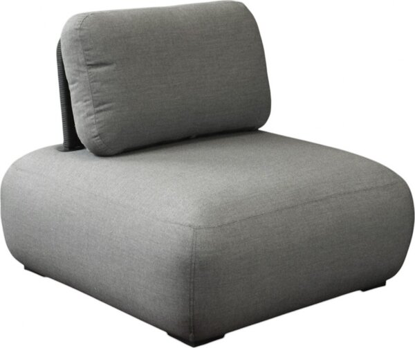 VivaGarden Poltrona da Esterno in Alluminio/Corda Dimensioni 99x99x77,5 cm colore Grigio