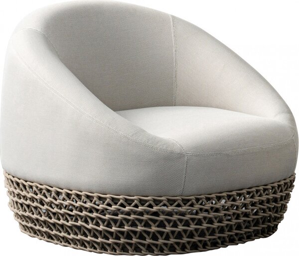 VivaGarden Poltrona da Esterno in Alluminio/Corda Dimensioni 91x91x73 cm colore Beige