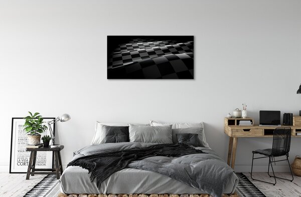 Quadro su tela Bandiera di scacchi 100x50 cm