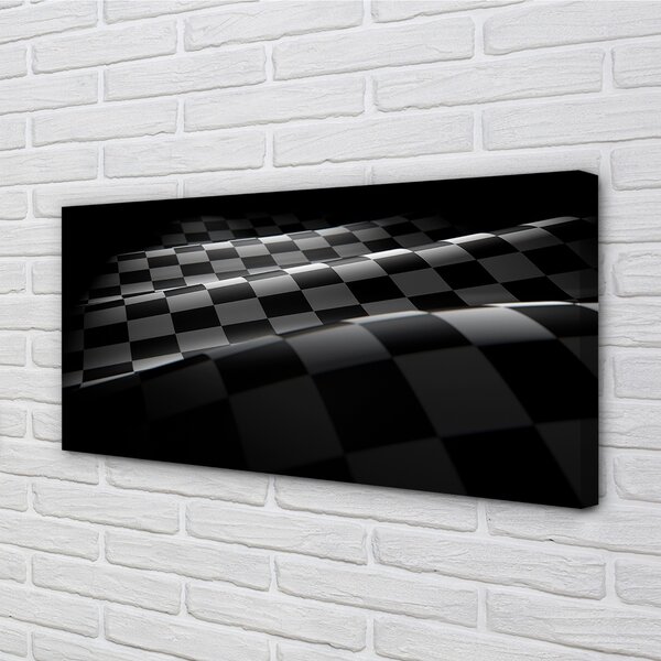 Quadro su tela Bandiera di scacchi 100x50 cm