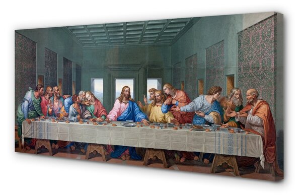 Quadro su tela Ultima cena arte 100x50 cm