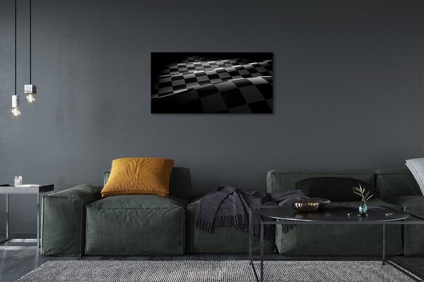 Quadro su tela Bandiera di scacchi 100x50 cm