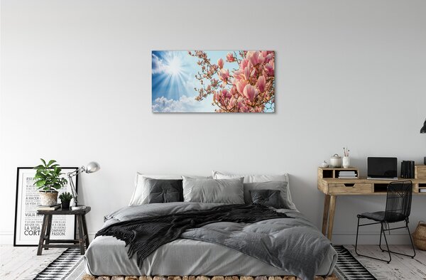 Quadro su tela Magnolia Sky Sun 100x50 cm