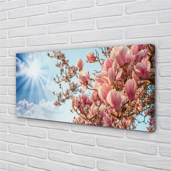 Quadro su tela Magnolia Sky Sun 100x50 cm