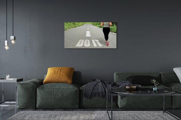 Quadro su tela Donna Expert Run 100x50 cm