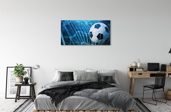 Stampa quadro su tela Palla di gate di sfondo blu 100x50 cm