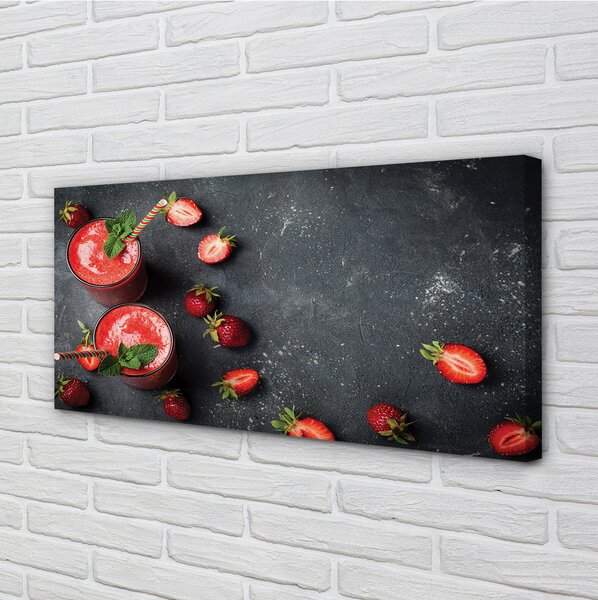 Quadro su tela Coctail alla fragola 100x50 cm