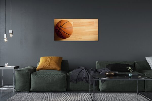 Stampa quadro su tela Palla bink sul pavimento 100x50 cm