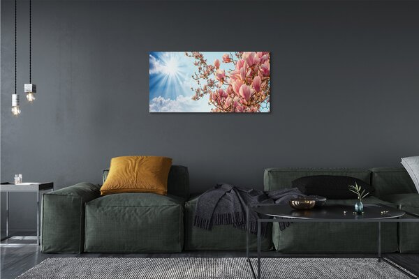 Quadro su tela Magnolia Sky Sun 100x50 cm