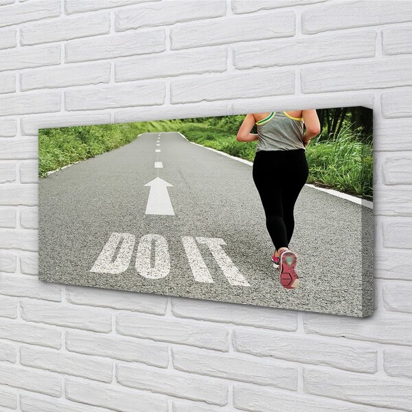 Quadro su tela Donna Expert Run 100x50 cm