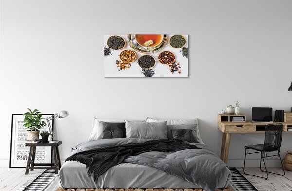 Quadro su tela Tè alle erbe 100x50 cm