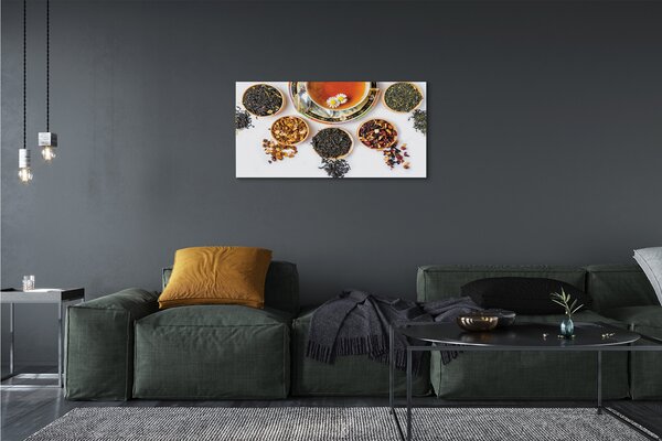 Quadro su tela Tè alle erbe 100x50 cm