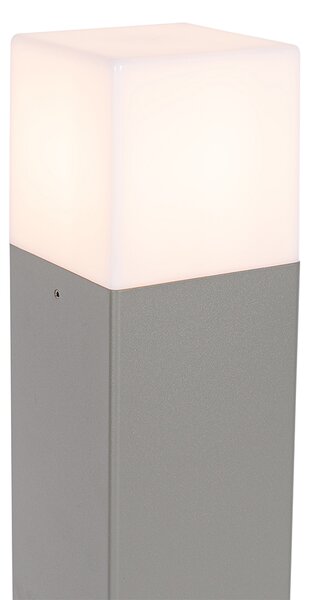 Lampada da esterno 50 cm grigia con picchetto a terra e manicotto per cavi - Denmark