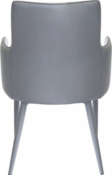 DecHome Poltrona Moderna in Ecopelle Dimensioni 45x49,5x87,5 colore Grigio Chiaro - Camille