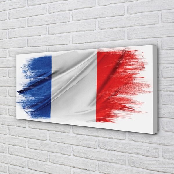 Quadro su tela Flag della Francia 100x50 cm
