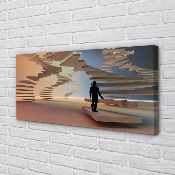 Quadro su tela Scale 3d 100x50 cm