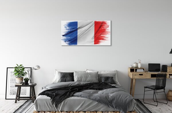 Quadro su tela Flag della Francia 100x50 cm