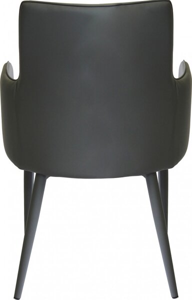 DecHome Poltrona Moderna in Ecopelle Dimensioni 45x49,5x87,5 colore Grigio Scuro - Camille