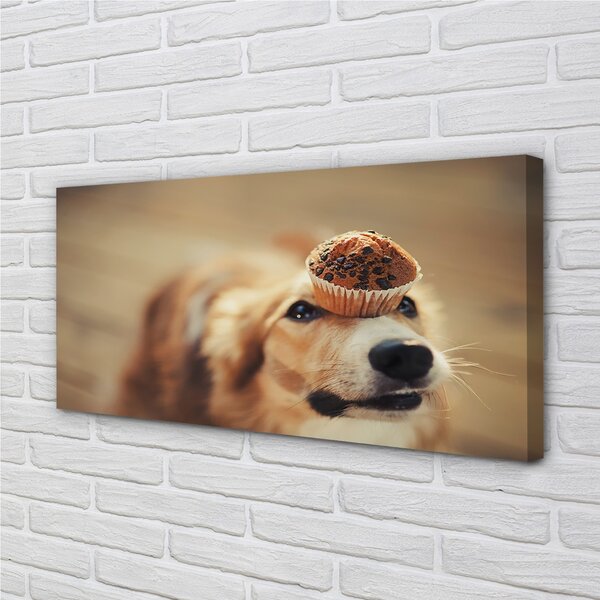 Quadro su tela Cupcake per cani 100x50 cm