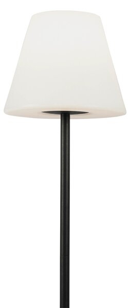 Lampada da terra esterno nero paralume bianco incl lampadina smart E27 A60 - VIRGINIA