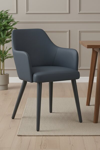 Living Design Poltrona Moderna in Microfibra colore Blu - Liza