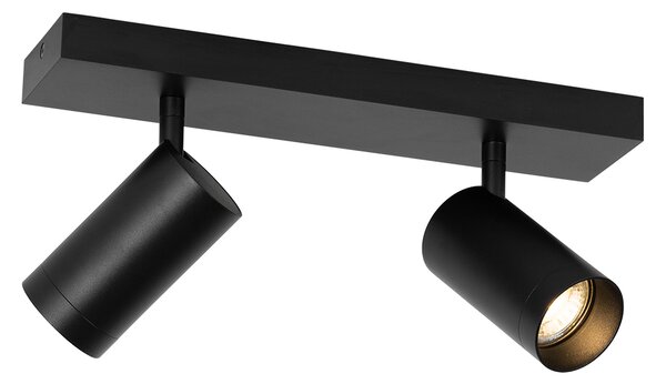 Faretto da soffitto moderno nero orientabile 2 luci - Jeana Luxe