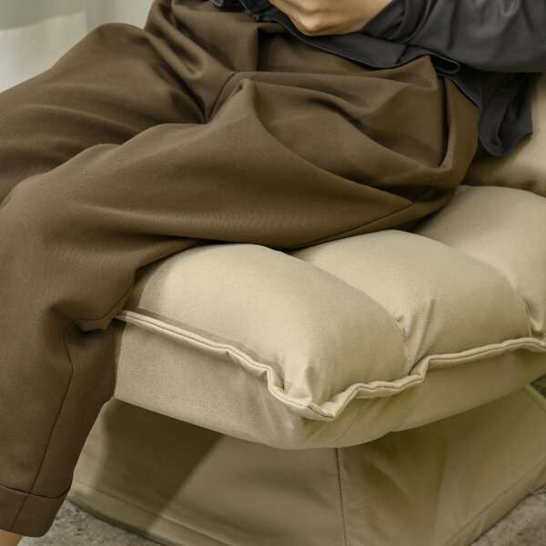 DecHome Poltrona Moderna in Tessuto Dimensioni 62x70x95 colore Beige