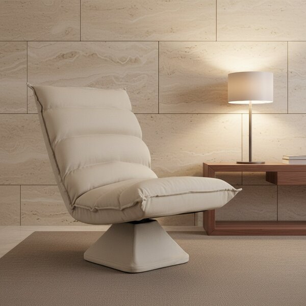 DecHome Poltrona Moderna in Tessuto Dimensioni 62x70x95 colore Beige