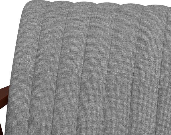 DecHome Poltrona Moderna in Tessuto Dimensioni 64x74,5x75,5 colore Grigio