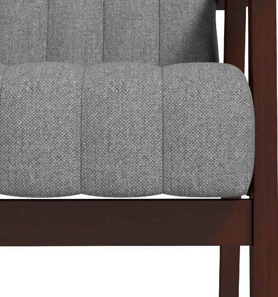 DecHome Poltrona Moderna in Tessuto Dimensioni 64x74,5x75,5 colore Grigio