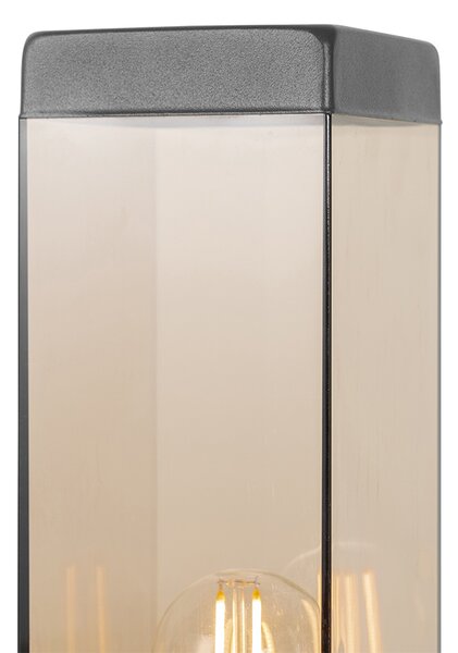 Lampione da esterno moderno grigio scuro con fumo 80 cm - Malios