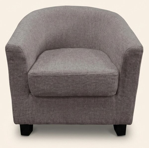 DecHome Poltrona Moderna in Tessuto Dimensioni 70x63x59 colore Grigio Chiaro - Maja
