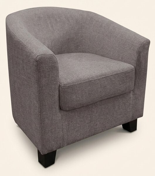DecHome Poltrona Moderna in Tessuto Dimensioni 70x63x59 colore Grigio Chiaro - Maja