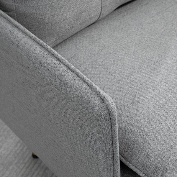 DecHome Poltrona Moderna in Tessuto Dimensioni 76x68x80 colore Grigio