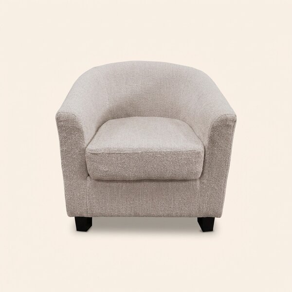 DecHome Poltrona Moderna in Tessuto Dimensioni 70x63x68 colore Beige Chiaro - Maja