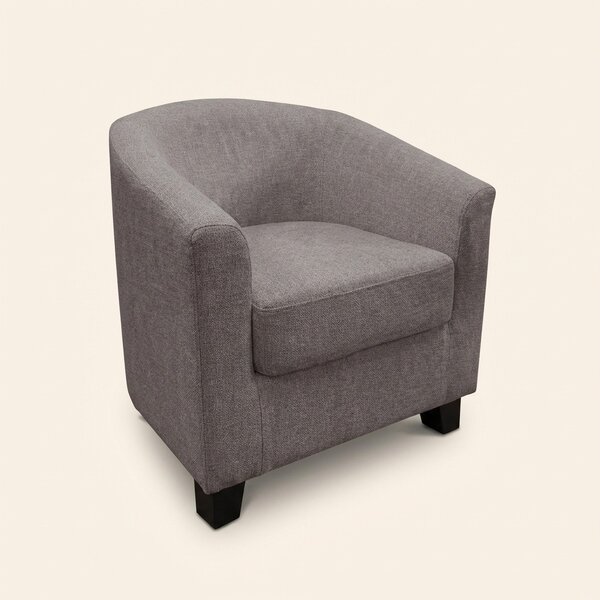 DecHome Poltrona Moderna in Tessuto Dimensioni 70x63x59 colore Grigio Chiaro - Maja