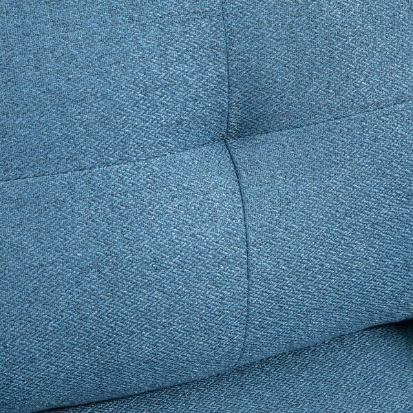 DecHome Poltrona Moderna in Tessuto effetto Lino Dimensioni 76x68x80 colore Blu