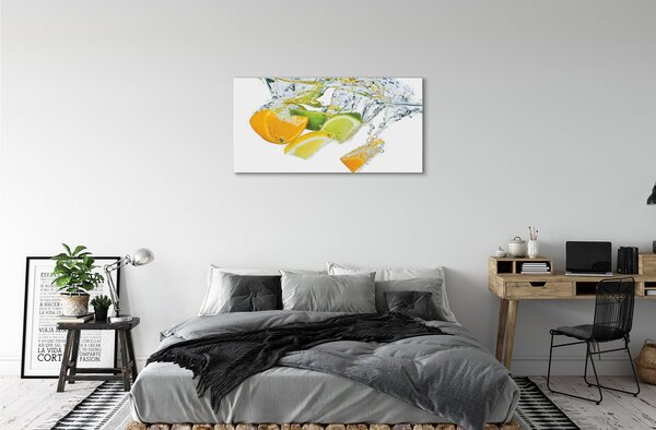Quadro su tela Acqua di agrumi 100x50 cm