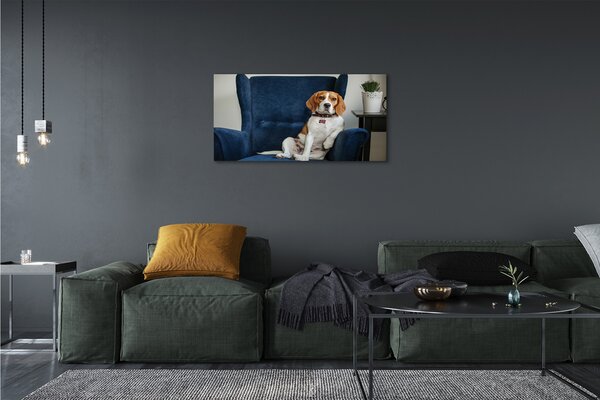Quadro su tela Cane sedentario 100x50 cm