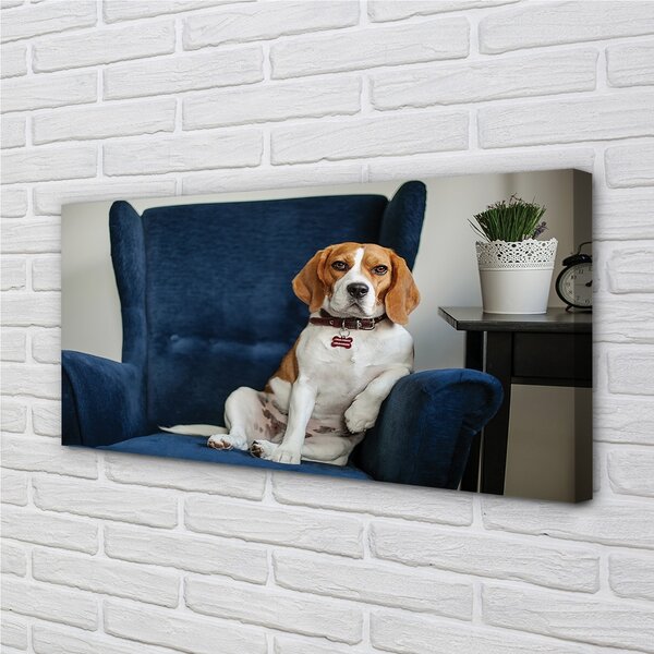 Quadro su tela Cane sedentario 100x50 cm