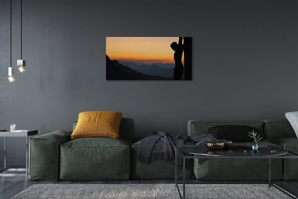 Quadro su tela Crocifisso Gesù Sunset 100x50 cm