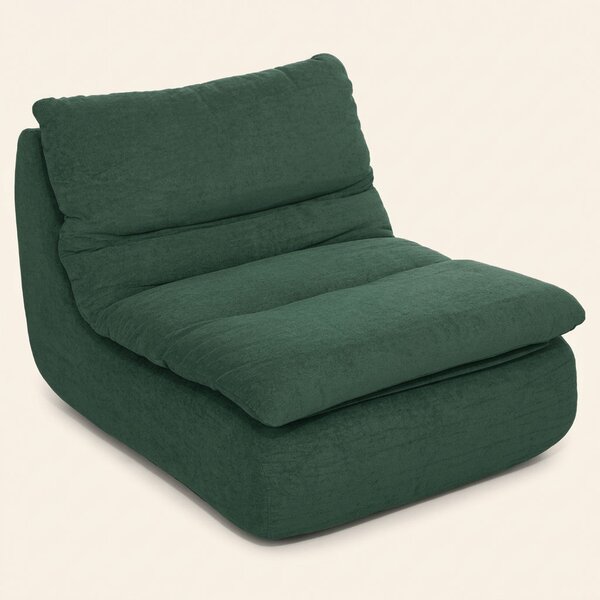 DecHome Poltrona Moderna in Velluto Dimensioni 82x103x75 colore Verde