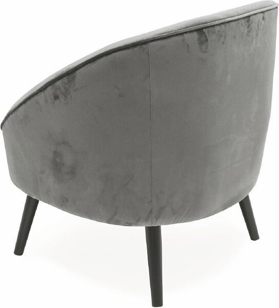 Galileo Poltrona Moderna in Velluto Dimensioni 74x66x77 colore Grigio Chiaro