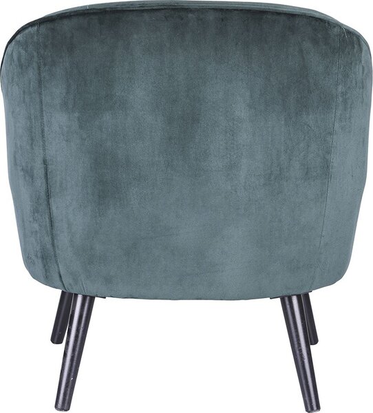 Galileo Poltrona Moderna in Velluto Dimensioni 74x66x77 colore Verde Scuro